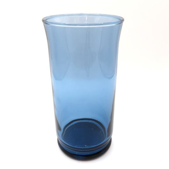 Vintage Set of 10 Libbey Smokey Blue Bolero Beverage Glass Tumblers 12oz MCM - Picture 2 of 10